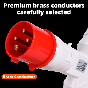 Connecteur d'alimentation industriel ODM 4 broches 32A, prise <span class=keywords><strong>de</strong></span> type Y avec adaptateur répartiteur étanche IP44, CE RoHS pour la construction - Product Image 6