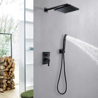 Ensemble de douche pour salle de bain, robinet de douche encastré mural en laiton pour la maison