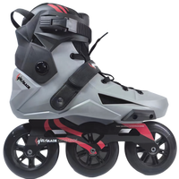 Patins à roulettes de vitesse haute performance YSMLE Fitness pour adultes, freestyle, slalom, 110 mm, 3 roues, patins en ligne