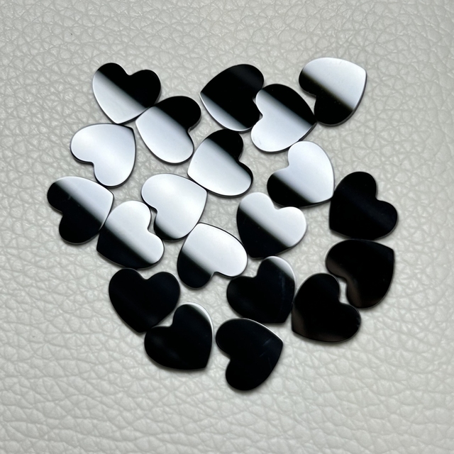 8x7x1.2mm Heart Shape Black Onyx 10x9mm Double Flat Black Onyx Natural Gemstone
