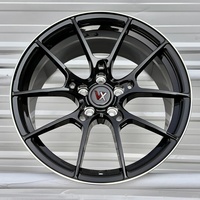 Jantes forgées monobloc VeroX 18/19/20/21/22 pouces 5x112 5x114.3 5x120 style HF-5 noir brillant avec lèvres polies pour M4 G82 Taycan