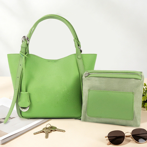 <b>Handbags</b> for Women Luxury Green Tote Bag with Small Pouch <b>Handbags</b> Wholesale Large Capacity Casual Daily Carry Purse. - Product Image 1