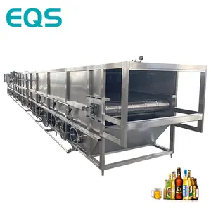 Máquina de esterilização de alimentos para garrafas de refrigerantes em aço inoxidável, pasteurizador de túnel pequeno, substrato de cogumelos