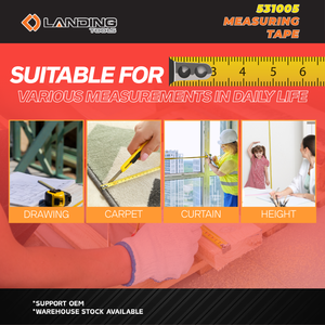 Cinta Métrica Profesional de Nylon Recubierto de Doble Cara de 10m para Contratistas, Carpinteros y Uso en Obras 531005 - Product Image 3