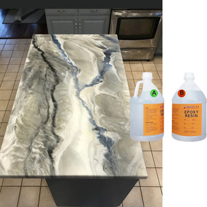 Clear Transparent Bulk Self-Leveling <b>Epoxy</b> Resin Two Component Crystal AB Glue for Stone/Wood <b>Table</b> <b>Top</b> - Product Image 1