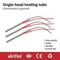 Élément chauffant en tube en acier inoxydable SUS304 de 100W, 500W, 900W, en forme de L, à angle droit, type cartouche