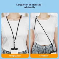 Longe de téléphone portable sangle de téléphone portable chaîne de charme bandoulière réglable cou de térylène compatible avec les sangles complètes de Smartphone