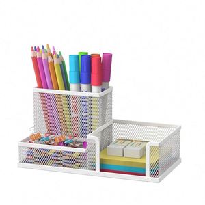 Pen Holder Desk Organizer, <b>Office</b> <b>Supplies</b> Pencil Holder with 3 Compartments, Desk Accessories and Workspace Organizers - Product Image 5