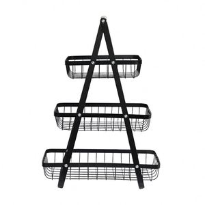 Creative Design Portable Metal <b>Storage</b> Rack Multi-Storey Three-Tier Snacks and Fruit <b>Basket</b> Rack - Product Image 2