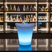 Vente en gros seau à vin de glace rechargeable à LED barre lumineuse variable RVB seau à vin de glace d'ambiance pour comptoir de bar fête de vacances