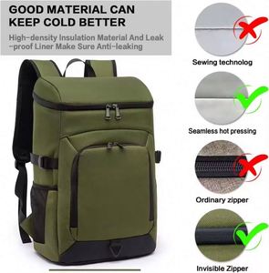 Free Sample Custom style Outdoor portable thermal lined <b>cooler</b> <b>backpack</b> lunch <b>backpack</b> custom logo 30L Insulated Picnic <b>Backpack</b> - Product Image 3
