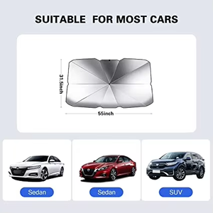 Pare-soleil de voiture pliable couvercle de pare-brise rétractable avec pare-soleil anti-UV semblable à un <span class=keywords><strong>parapluie</strong></span> - Product Image 3