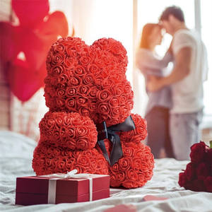 Ours en mousse personnalisés de 11 cm, 25 cm, 40 cm avec ruban, ours en peluche pour cadeaux de fête des mères, ours en peluche en rose pour <span class=keywords><strong>mariage</strong></span>, cadeau de la Saint-Valentin, décoration - Product Image 6