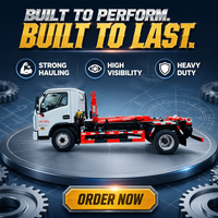 Camion compacteur à bras hydraulique SAIC Yuejin Blue Label Diesel Euro 3 avec benne à ordures interchangeable pour le transfert de déchets