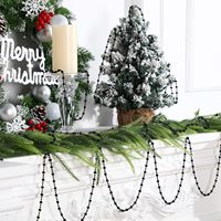Guirlande de perles de luxe en plastique de 15 m pour décoration extérieure, centre de table, art mural, mariage et banquet