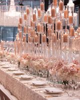 Gros candélabres en cristal à 10 piliers candélabres en cristal clair pour centres de table de mariage