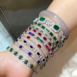Joyeria <span class=keywords><strong>de</strong></span> plata 925 plateada pulseras <span class=keywords><strong>de</strong></span> <span class=keywords><strong>amistad</strong></span> tanzanita tenis pulsera plata esterlina plata 925 y monsonay en chapadas en - Product Image 1