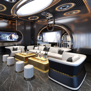 Arredamento moderno per nightclub <span class=keywords><strong>VIP</strong></span>, bar, KTV, decorazione, chaise longue, sala karaoke, divano lounge, sgabello da bar, design d'interni. - Product Image 2