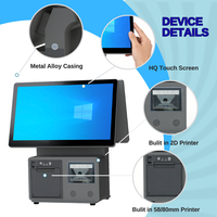 Terminal de point de vente avec double écran, système NFC, caisse enregistreuse, machine de point de vente