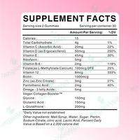 Aeglewell Marque Privée Super Glutathion Gummies Éclaircissant Anti-Âge Végétalien Qualité Alimentaire Adulte