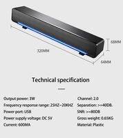 Enceinte Bluetooth RGB Colorée, Boîte à Musique, Enceinte USB pour Ordinateur PC, Enceinte pour Tablette, Éclairage RGB, Enceinte de Jeu, Enceinte Pleine Gamme