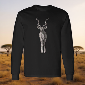 T-shirt à manches longues avec motif de grande antilope Kudu, faune africaine, produit promotionnel - Product Image 3