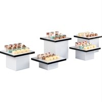 Ensemble de présentoirs en acrylique haut de gamme pour desserts, buffet, gâteaux, plateau à collation, table de pause-café avec caractéristiques de banquet pour repas froids
