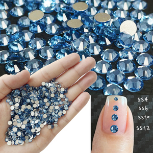 Blinginbox all'ingrosso di 2080 qualità Lt. Zaffiro strass Non Hotfix strass SS3-SS30 cristallo di vetro piatte pietre posteriori - Product Image 3