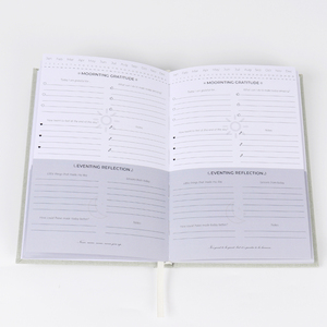 Custom Hardcover Linen <strong>Gratitude</strong> <strong>Journal</strong> Printing Mindfulness <strong>Journal</strong> With Undated Guided Pages - Product Image 3
