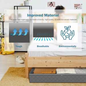 Foldable Containers <b>Large</b> <b>Bins</b> with Reinforced Handles Quilt Clothes Storage Bag Underbed Storage Bag - Product Image 6