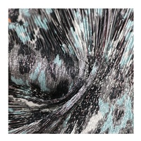 Tissu de robe en polyester métallisé lurex à la mode, plissées plissées, en crêpe, en argent, clair de lune, pour vêtements, écharpe