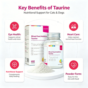 Suplementos de Salud para Mascotas Waylemo, Taurina en Polvo para <span class=keywords><strong>Perros</strong></span> y Gatos, Vitaminas para la Salud de Ojos, Corazón y Cerebro con Vitamina <span class=keywords><strong>B</strong></span>, Sabor a Pollo - Product Image 2
