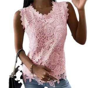 NOVEDAD DE VERANO 2025, ropa de mujer para <span class=keywords><strong>Amazon</strong></span> Wish, superventas, <span class=keywords><strong>blusas</strong></span> de encaje de estación independiente transfronteriza - Product Image 5