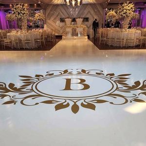 Calcomanías Personalizadas de PVC para Pista de Baile de Bodas y Fiestas de Cumpleaños, Diseño Rectangular para Ventanas - Product Image 1