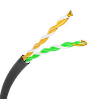 Cable LAN Cat5e SFTP blindado con lámina protectora, cable de red trenzado de 4 pares, 100MHz Gigabit Ethernet
