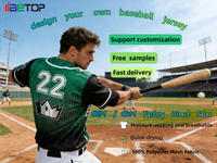 Uniforme de baseball haut de gamme en polyester, vente directe d'usine, respirant, séchage rapide, logo par sublimation, conception gratuite, faible MOQ
