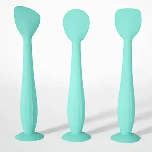 Brosse à fesses pour bébé avec ventouse Grattoir à fesses en silicone pour bébé Nouveau-né Emballage avec logo personnalisé Service à guichet unique