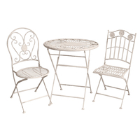Ensemble de meubles de jardin pour Patio d'extérieur, Table et chaise, en métal et en fer, Style Antique, de haute qualité