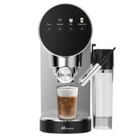 Cafetera Espresso Anbolife de 20 Bares con Espumador de Leche Automático, 1360W, Cafetera Compacta de Acero Inoxidable para el Hogar OEM ODM