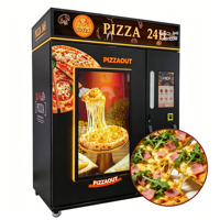 Estación expendedora de pizza sin personal de alta rentabilidad con pantalla táctil de 22 pulgadas, 1 año de garantía, cámara de conservación de calor automática y ventas en tiempo real