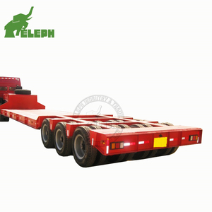 Semi-remorque surbaissée robuste en acier à 3 lignes et 6 essieux pour le <span class=keywords><strong>transport</strong></span> d'excavatrices avec remorque à col de cygne détachable - Product Image 5