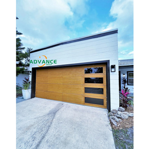 Fabricant américain moderne de voitures doubles avec portes de <span class=keywords><strong>garage</strong></span> en <span class=keywords><strong>bois</strong></span> massif en chêne blanc et fenêtres en perspective - Product Image 5