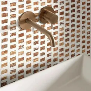 水磨石大理石马赛克瓷砖浴室装饰砖内墙地板马赛克水磨石地砖白色黑色米色绿色