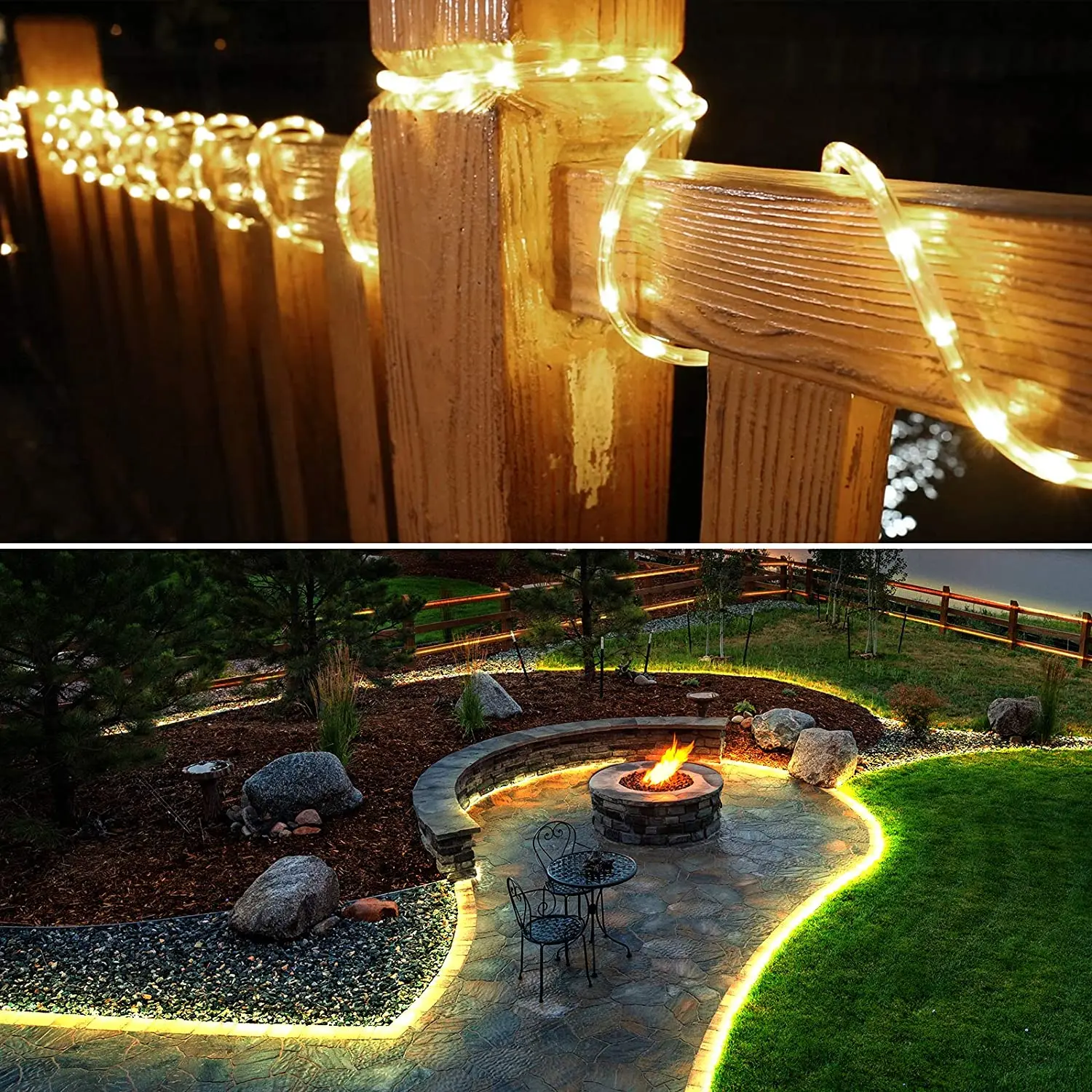 Housing Decoration Round 2 Wire Flexible Light LED String Rope Light