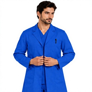 Professional White Lab <b>Coat</b> for <b>Doctors</b> Gender Breathable Cotton Polyester Clinical Workwear Long Sleeve Medical Uniform Wholesa - Product Image 1
