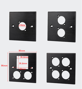 Plaque murale/plaque frontale en alliage d'aluminium <span class=keywords><strong>SETO</strong></span> 1/2/3/4 ports, module jack Keystone 1 gang type 86 Cat3/Cat5e/Cat6/Cat6A - Product Image 5