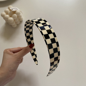 Ins màu đen và trắng checkerboard Memphis kẹp tóc tấm tóc Cá Mập Clip tóc Claw Clips đối với phụ nữ Box Set - Product Image 5
