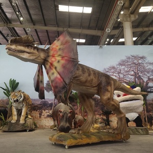 Figura de dinosaurio animatrónico realista, modelo de Dilophosaurus para espectáculo de <span class=keywords><strong>dinosaurios</strong></span>, increíble - Product Image 5