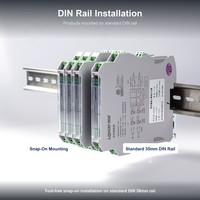 Transmitter Temperatur Universal Ganda, Termokopel RTD ke Isolator 4-20mA, 2 Input 2 Output, Dapat Dikonfigurasi USB, DIN Rail 3921