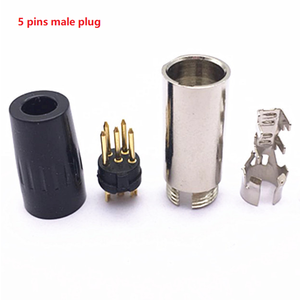 Miniconector <span class=keywords><strong>xlr</strong></span>, chapado en oro, 5 pines, macho, 5 pines, hembra - Product Image 4